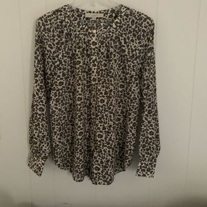 EUC  Loft animal print top - size - S - like new
